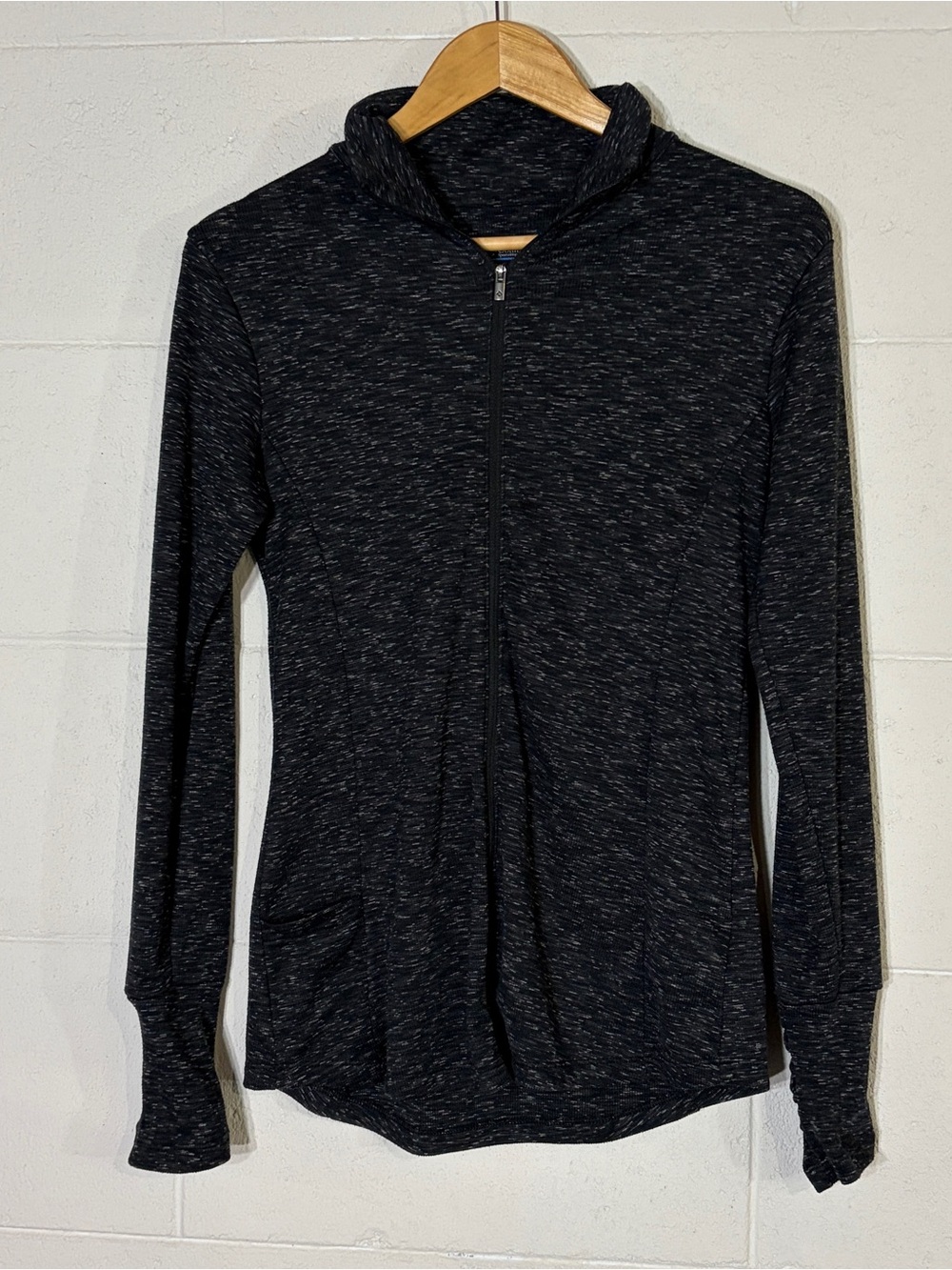 Women's Columbia Mock Neck Zip Up Sweatshirt Top Ruched Sleeve Size M